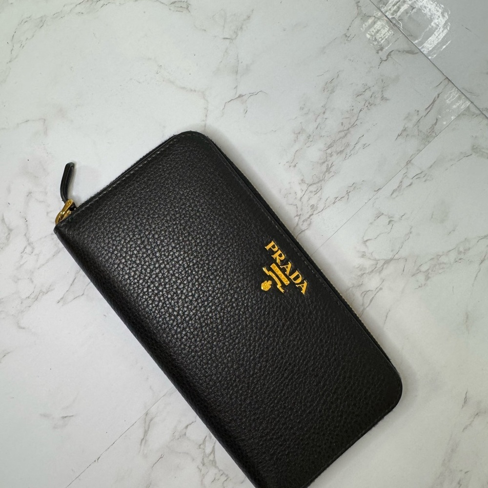 Authentic Prada Black and Red Wallet